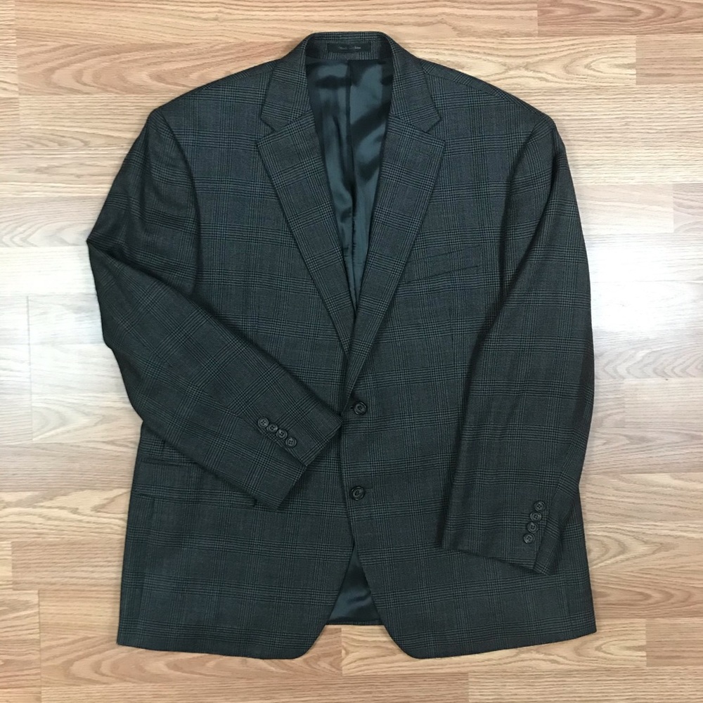 Lauren Ralph Lauren Charcoal Windowpane Blazer